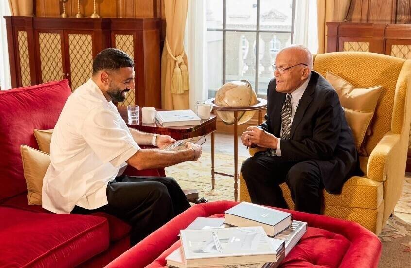 Mohamed Salah on conversation with Sir Magdi Yacoub