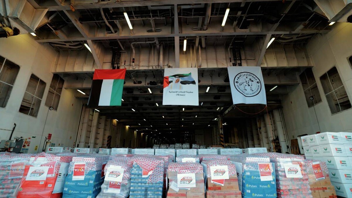 UAE Humanitarian Ship Arrives in Al-Arish Port