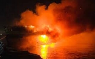 Fire on Tourist Boat in Esna