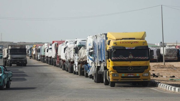 Over 100 aid trucks cross the border